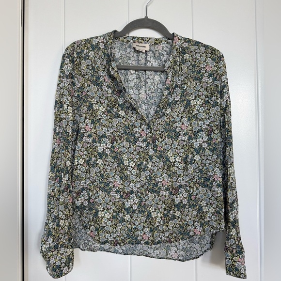 Zadig & Voltaire Women’s Tink Blouse Size Medium Ditsy Floral Popover Top Green - Picture 5 of 10